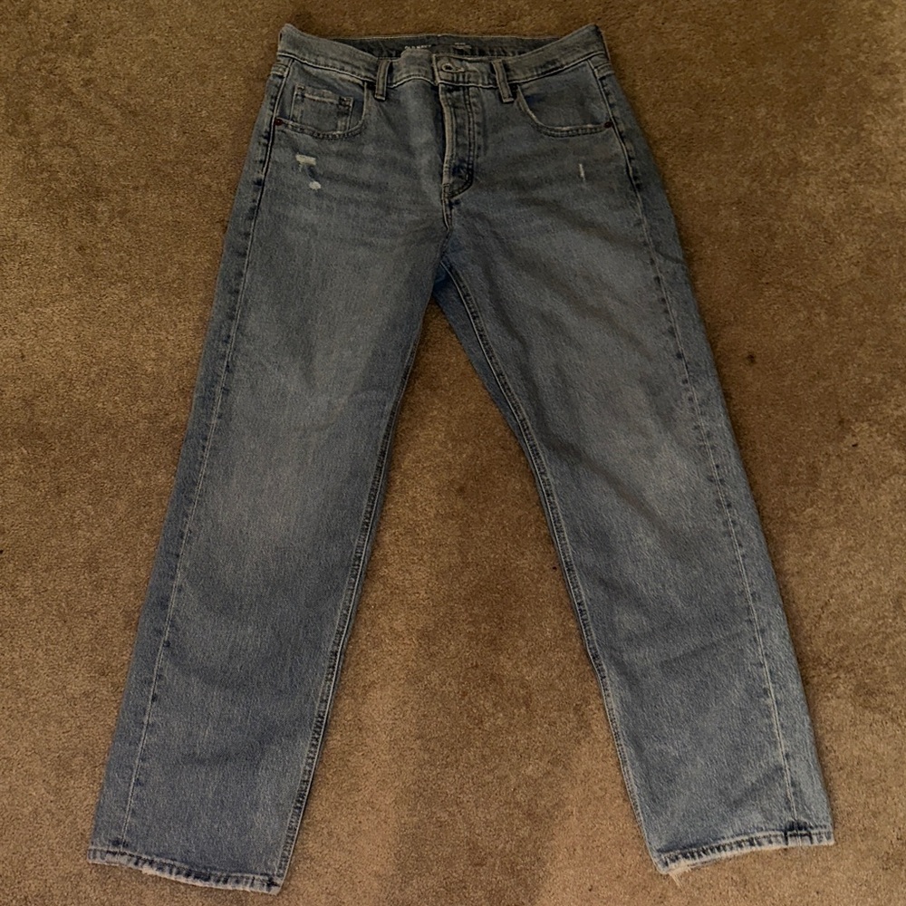 Old Navy Women's Mid-Rise Straight Leg Jeans - Classic Blue - Picture 1 of 3